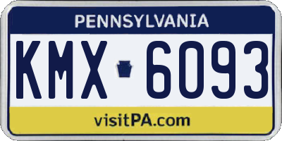 PA license plate KMX6093