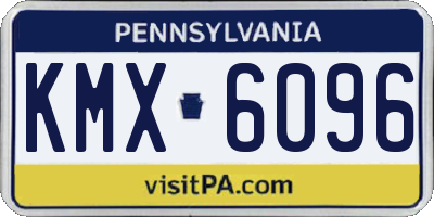 PA license plate KMX6096