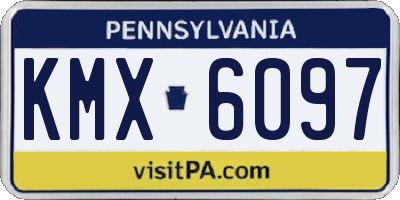 PA license plate KMX6097