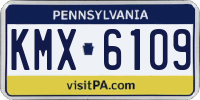 PA license plate KMX6109