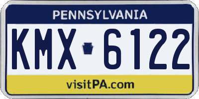 PA license plate KMX6122