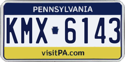 PA license plate KMX6143