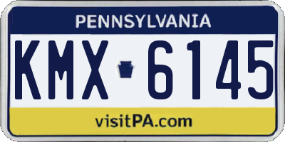 PA license plate KMX6145