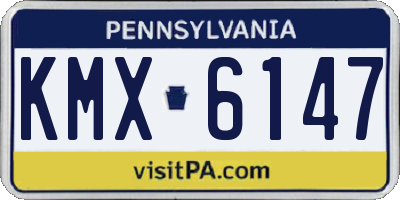 PA license plate KMX6147