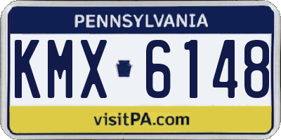 PA license plate KMX6148