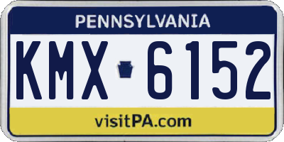 PA license plate KMX6152
