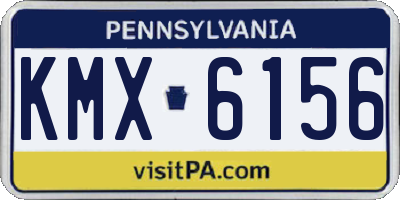 PA license plate KMX6156