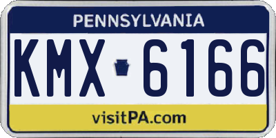 PA license plate KMX6166