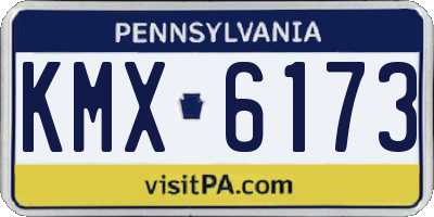 PA license plate KMX6173
