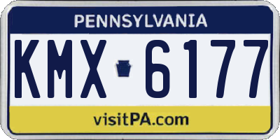 PA license plate KMX6177