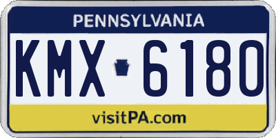 PA license plate KMX6180