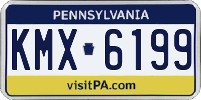 PA license plate KMX6199