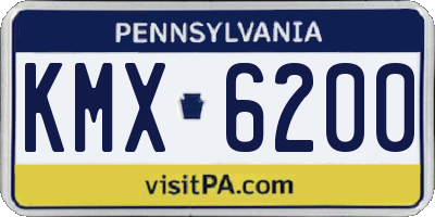 PA license plate KMX6200