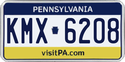 PA license plate KMX6208