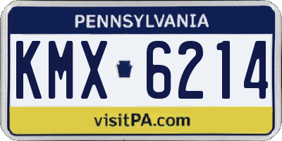 PA license plate KMX6214