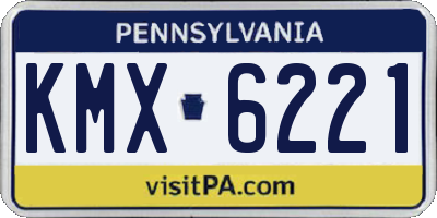 PA license plate KMX6221