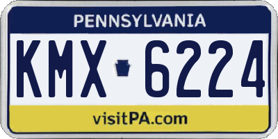 PA license plate KMX6224