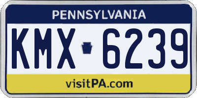 PA license plate KMX6239