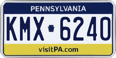 PA license plate KMX6240