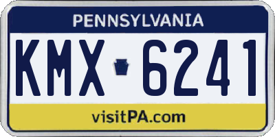 PA license plate KMX6241