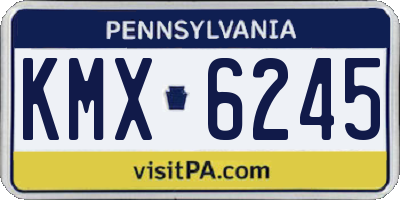 PA license plate KMX6245