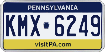 PA license plate KMX6249