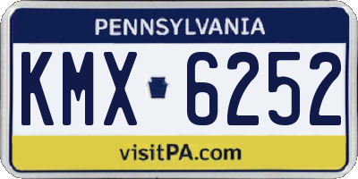 PA license plate KMX6252