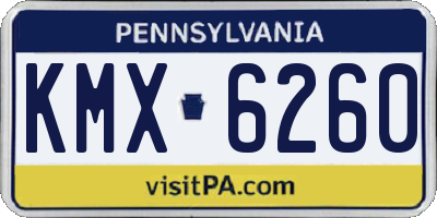 PA license plate KMX6260