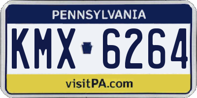 PA license plate KMX6264