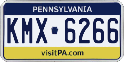 PA license plate KMX6266