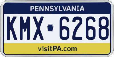 PA license plate KMX6268