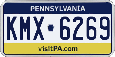 PA license plate KMX6269