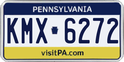 PA license plate KMX6272