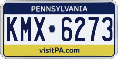 PA license plate KMX6273