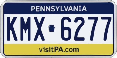 PA license plate KMX6277