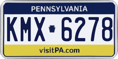 PA license plate KMX6278