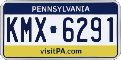 PA license plate KMX6291
