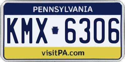 PA license plate KMX6306