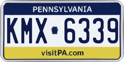 PA license plate KMX6339