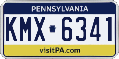 PA license plate KMX6341