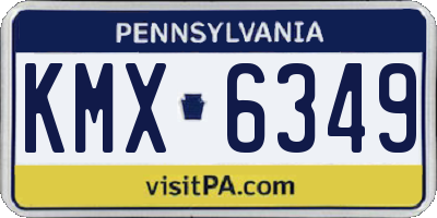 PA license plate KMX6349