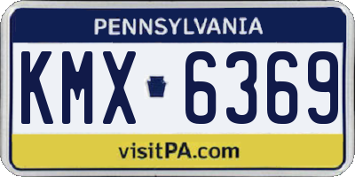 PA license plate KMX6369