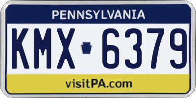 PA license plate KMX6379