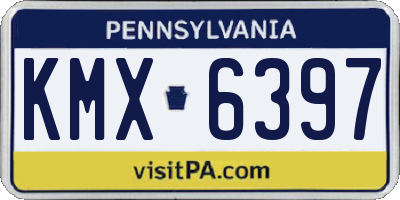 PA license plate KMX6397