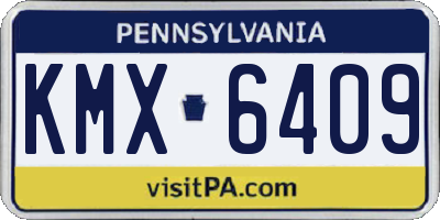 PA license plate KMX6409