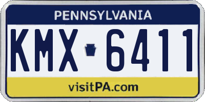 PA license plate KMX6411