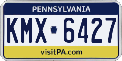 PA license plate KMX6427
