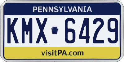 PA license plate KMX6429