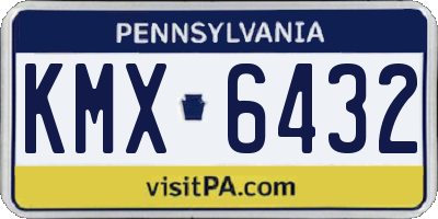 PA license plate KMX6432