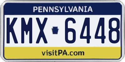PA license plate KMX6448